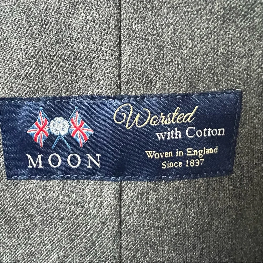 J.Crew‎ - Men’s Ludlow Slim Suit Jacket Moon Worsted Wool Cotton Gray - Sz. 44L